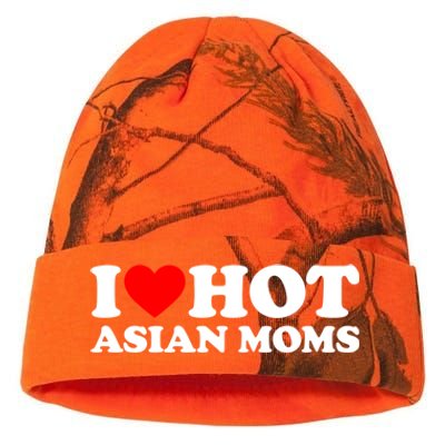 I Love Hot Asian Moms Meaningful Gift Heart Hot Moms I Love Hot Moms Cute Gift Kati Licensed 12" Camo Beanie