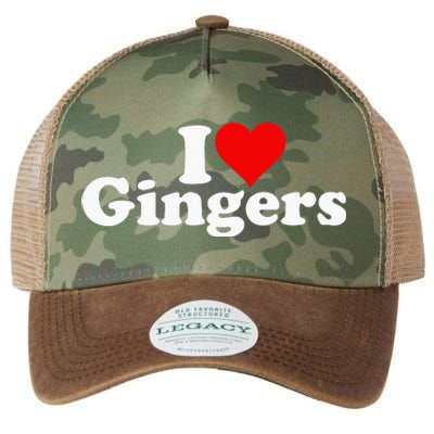 I LOVE HEART GINGERS REDHEADS RED HAIR Legacy Tie Dye Trucker Hat