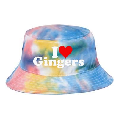 I LOVE HEART GINGERS REDHEADS RED HAIR Tie Dye Newport Bucket Hat