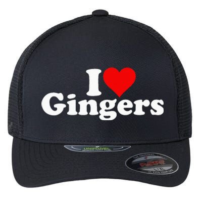 I LOVE HEART GINGERS REDHEADS RED HAIR Flexfit Unipanel Trucker Cap