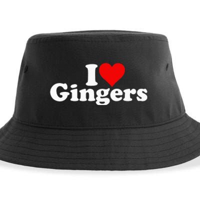 I LOVE HEART GINGERS REDHEADS RED HAIR Sustainable Bucket Hat