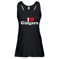 I LOVE HEART GINGERS REDHEADS RED HAIR Ladies Essential Flowy Tank