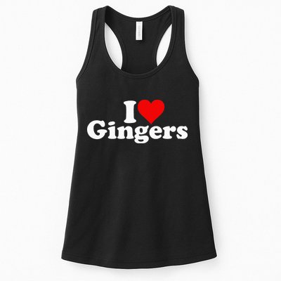 I LOVE HEART GINGERS REDHEADS RED HAIR Womens Tank Top