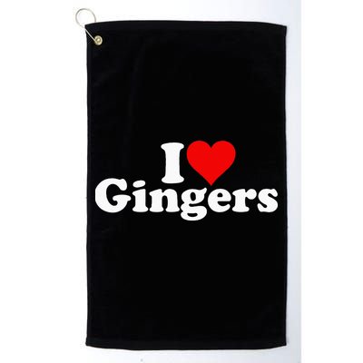 I LOVE HEART GINGERS REDHEADS RED HAIR Golf Towel