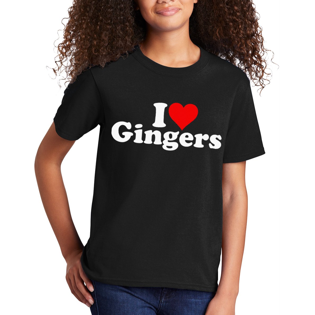 I LOVE HEART GINGERS REDHEADS RED HAIR Kids T-Shirt
