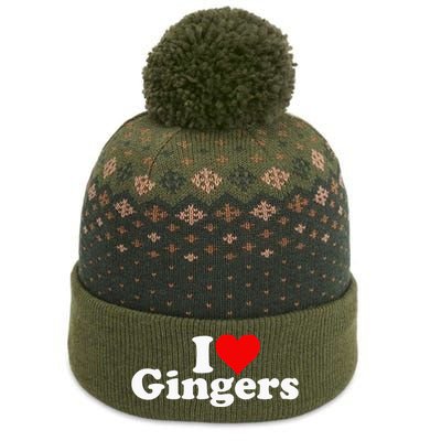 I LOVE HEART GINGERS REDHEADS RED HAIR The Baniff Cuffed Pom Beanie