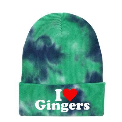 I LOVE HEART GINGERS REDHEADS RED HAIR Tie Dye 12in Knit Beanie