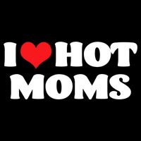 I Love Hot Moms Tshirt Funny Red Heart Love Moms Womens Tank Top