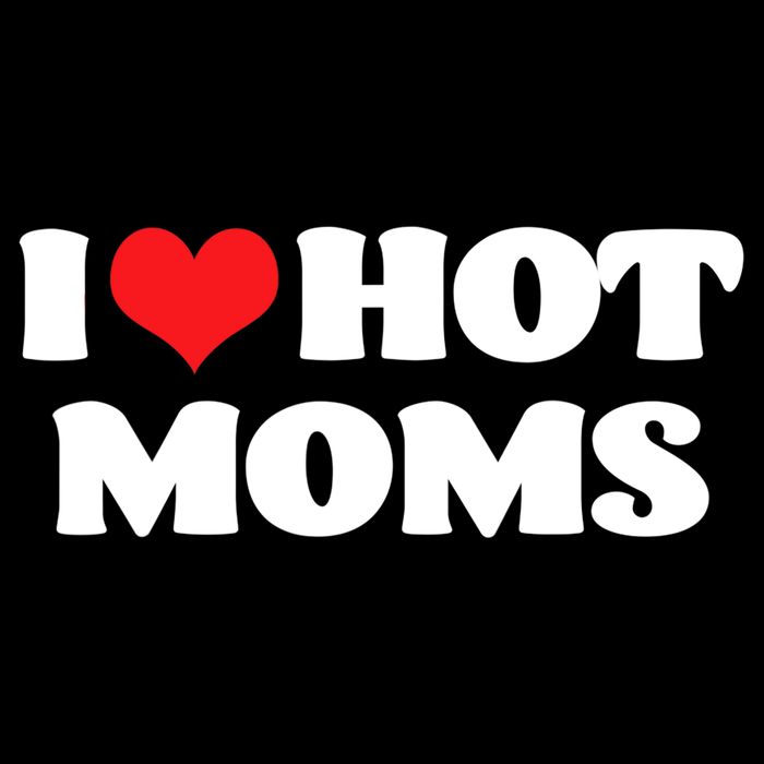 I Love Hot Moms Tshirt Funny Red Heart Love Moms Womens Tank Top