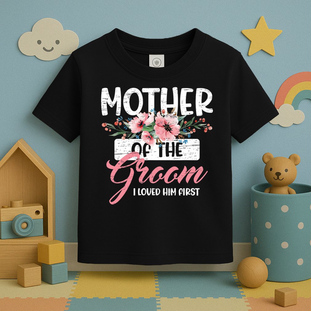 I Loved Him First Mother Of The Groom Toddler T-Shirt