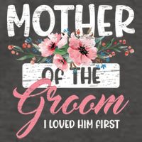 I Loved Him First Mother Of The Groom Vector Backpack