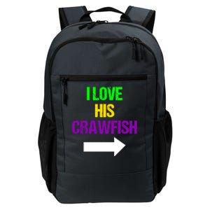 I Love His Crawfish Mardi Gras Funny Masquerade Party Couple Funny Gift Daily Commute Backpack