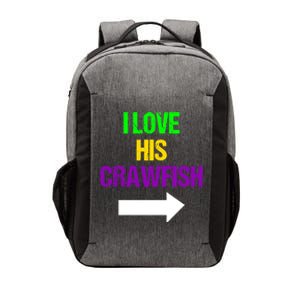 I Love His Crawfish Mardi Gras Funny Masquerade Party Couple Funny Gift Vector Backpack