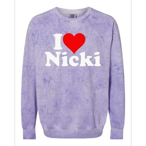 I Love Heart Nicki Colorblast Crewneck Sweatshirt