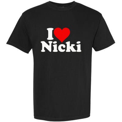 I Love Heart Nicki Garment-Dyed Heavyweight T-Shirt