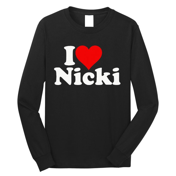 I Love Heart Nicki Long Sleeve Shirt