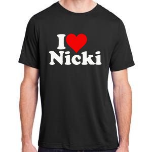 I Love Heart Nicki Adult ChromaSoft Performance T-Shirt