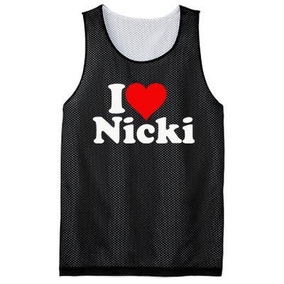 I Love Heart Nicki Mesh Reversible Basketball Jersey Tank