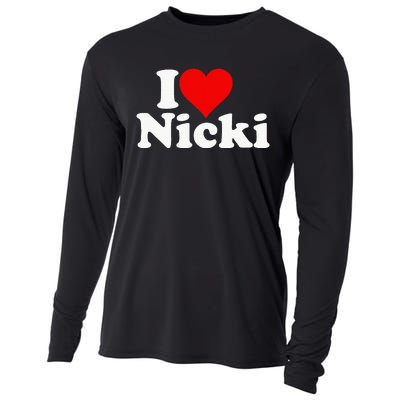 I Love Heart Nicki Cooling Performance Long Sleeve Crew