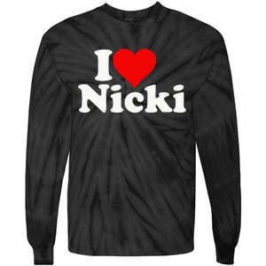 I Love Heart Nicki Tie-Dye Long Sleeve Shirt