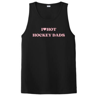 I Love Hot Hockey Dads I Heart Hot Hockey Dads Cute Design Cute Gift PosiCharge Competitor Tank