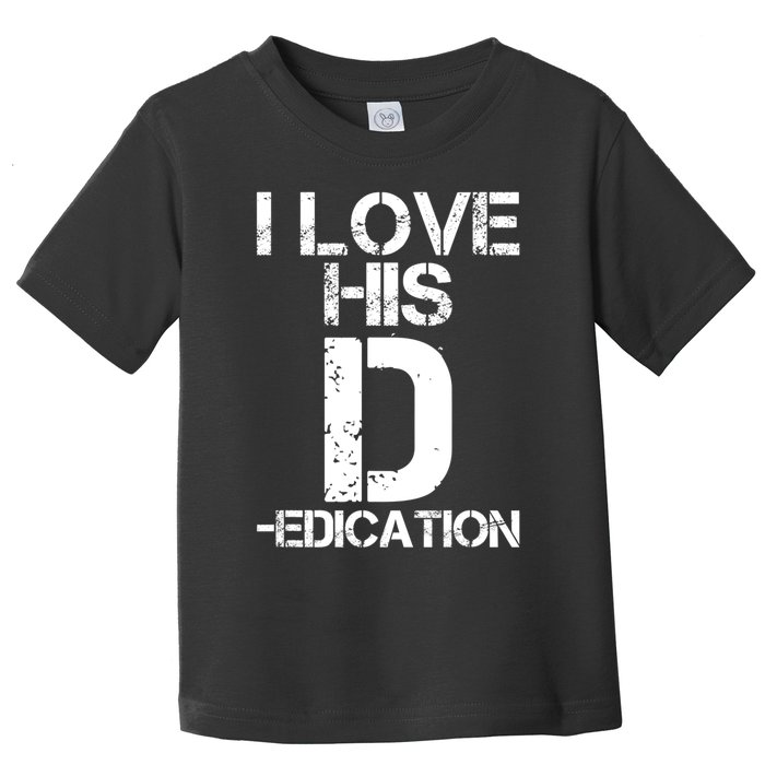 I Love Her P I Love His D Couples Matching Valentine's Day Toddler T-Shirt