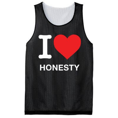 I Love Honesty Mesh Reversible Basketball Jersey Tank