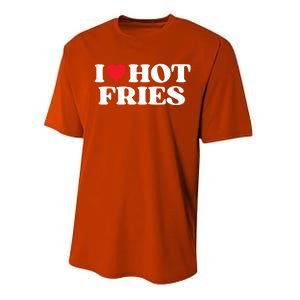 I Love Hot Fries Moms Dads Favorite National Fries Day Gift Performance Sprint T-Shirt