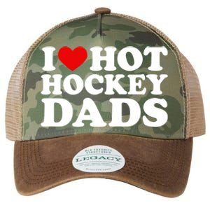 I Love Hot Hockey Dads Gift I Heart Hot Hockey Dads Gift Legacy Tie Dye Trucker Hat