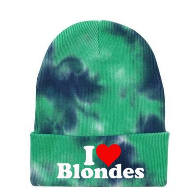 I LOVE HEART BLONDES BLONDE HAIR Tie Dye 12in Knit Beanie