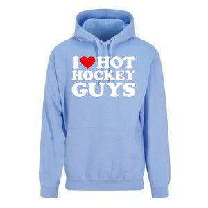 I Love Hot Hockey Guys Gift I Heart Hot Hockey Guys Gift Unisex Surf Hoodie