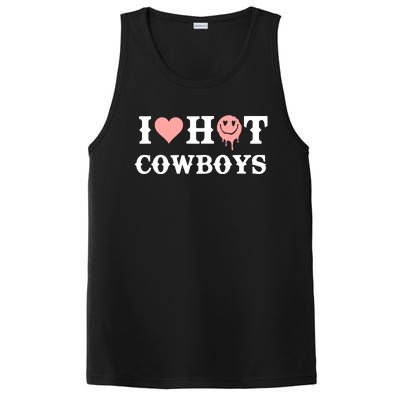 I Love Hot Cowboys Smile Happy Face PosiCharge Competitor Tank