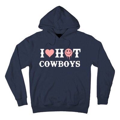 I Love Hot Cowboys Smile Happy Face Hoodie