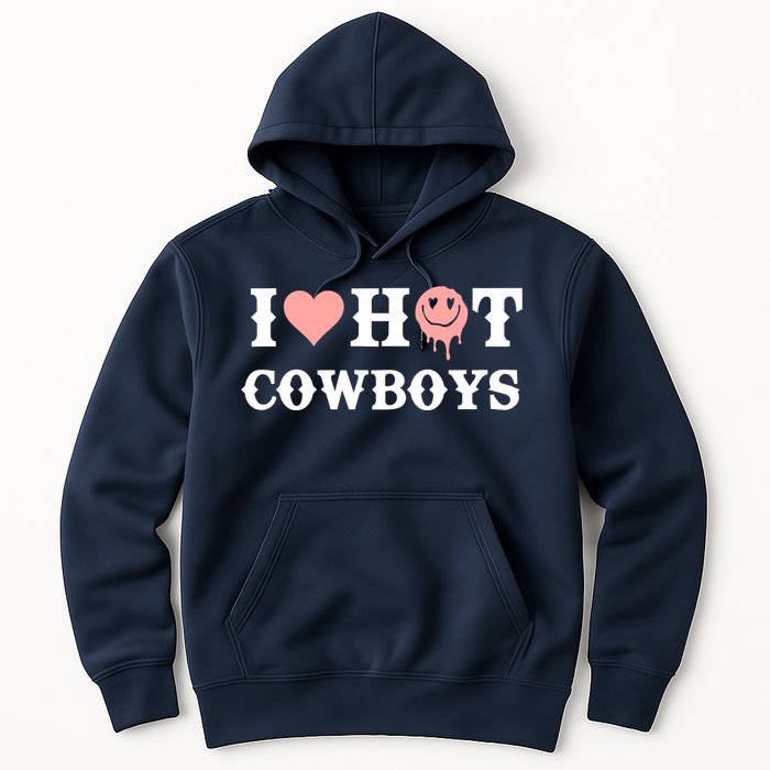 I Love Hot Cowboys Smile Happy Face Hoodie