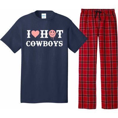 I Love Hot Cowboys Smile Happy Face Pajama Set