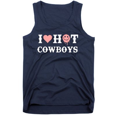 I Love Hot Cowboys Smile Happy Face Tank Top