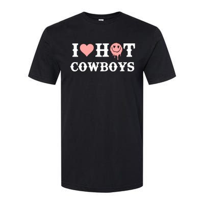 I Love Hot Cowboys Smile Happy Face Softstyle CVC T-Shirt