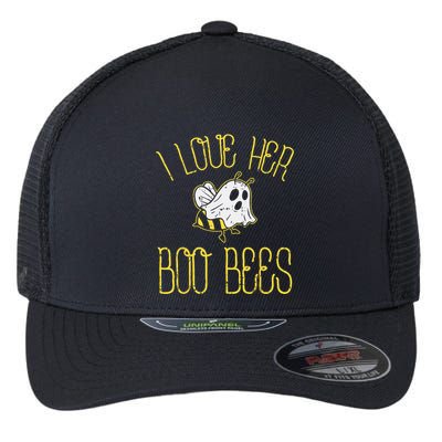 I Love Her Boo Bees Couples Halloween Adult Costume His Men Flexfit Unipanel Trucker Cap