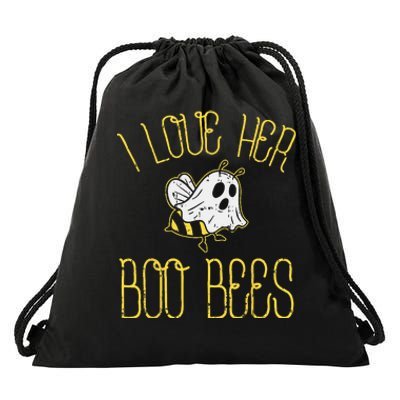 I Love Her Boo Bees Couples Halloween Adult Costume His Men Drawstring Bag