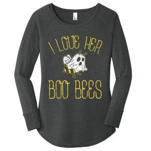 I Love Her Boo Bees Couples Halloween Adult Costume His Men Women's Perfect Tri Tunic Long Sleeve Shirt