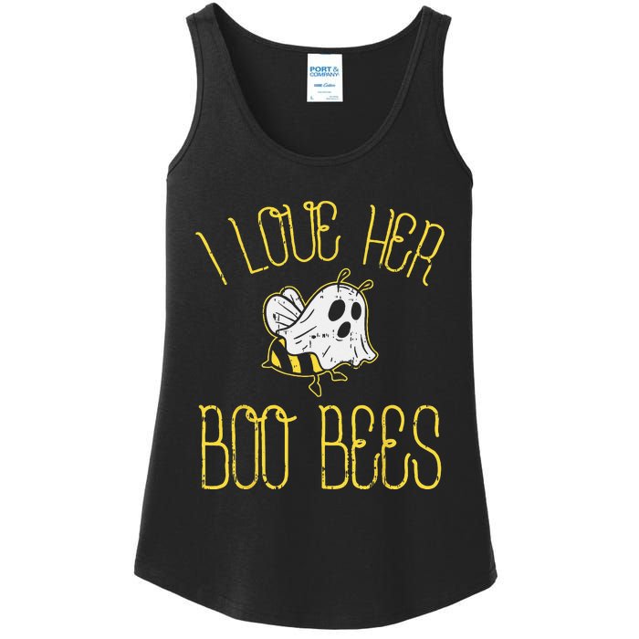 I Love Her Boo Bees Couples Halloween Adult Costume His Men Ladies Essential Tank