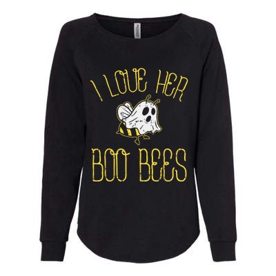 I Love Her Boo Bees Couples Halloween Adult Costume His Men Womens California Wash Sweatshirt