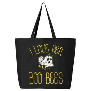 I Love Her Boo Bees Couples Halloween Adult Costume His Men 25L Jumbo Tote