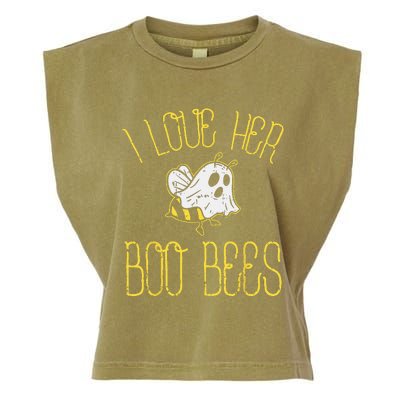 I Love Her Boo Bees Couples Halloween Adult Costume His Men Garment-Dyed Women's Muscle Tee