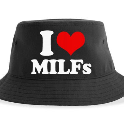 I Love Heart MILFs And Mature Sexy Sustainable Bucket Hat