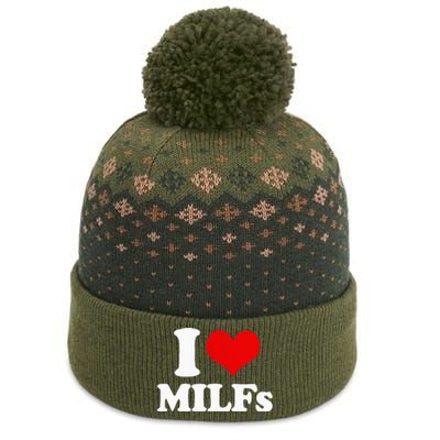 I Love Heart MILFs And Mature Sexy The Baniff Cuffed Pom Beanie