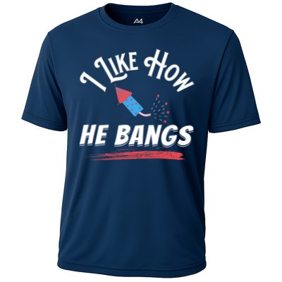 I Like How He Bangs Funny 4th Of July Patriotic Performance Shirt