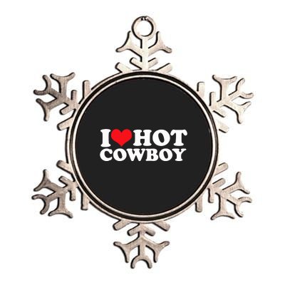 I Love Hot Cowboys I Heart Hot Cowboys Lover Gift Cowgirl Great Gift Metallic Star Ornament