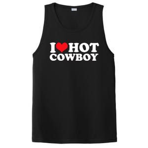 I Love Hot Cowboys I Heart Hot Cowboys Lover Gift Cowgirl Great Gift PosiCharge Competitor Tank