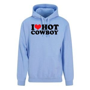 I Love Hot Cowboys I Heart Hot Cowboys Lover Gift Cowgirl Great Gift Unisex Surf Hoodie